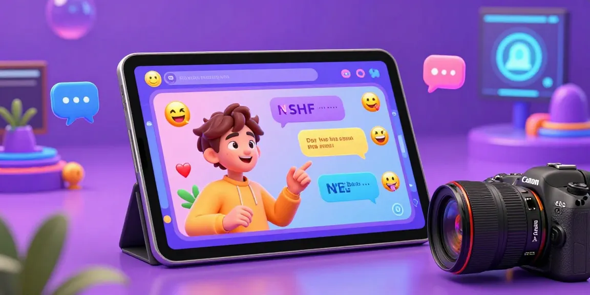 Engaging NSFW AI chat experience with animated character and vibrant chat interface