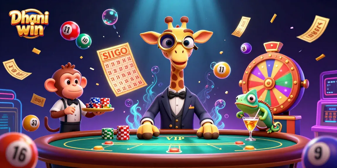 Dhani win offers dynamic lottery gaming with exciting characters and vibrant elements.