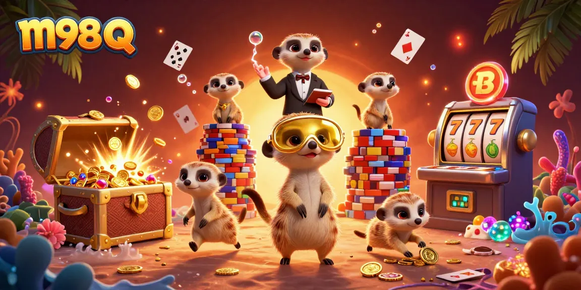 Experience the thrill of an elaborate casino run by meerkats in this vibrant m98 q scene.